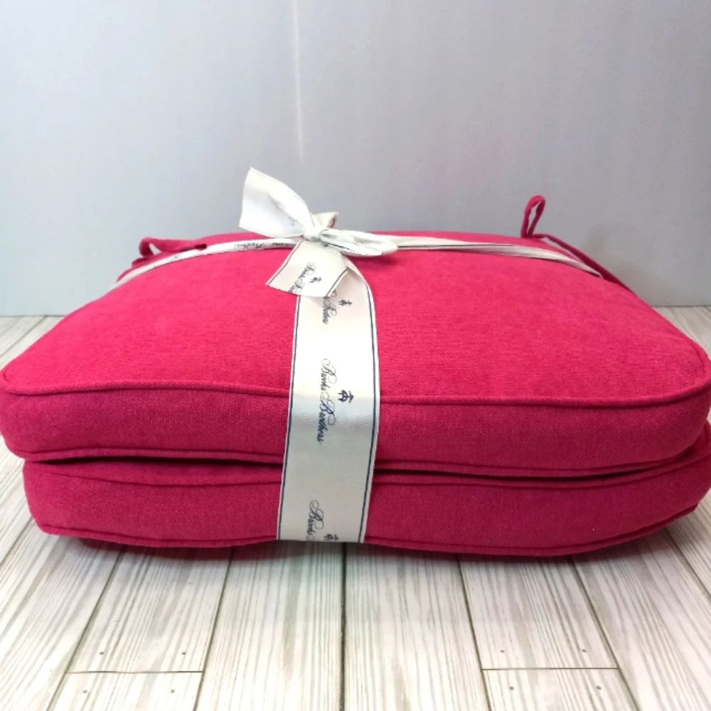 Brooks Brothers Pink Chair Pads 2 Pack
